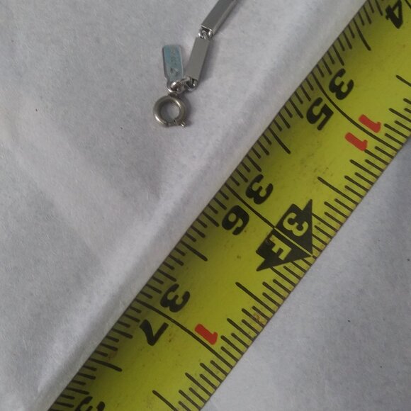 vintage Monet silver tone Modernist geometric  rectangle block links necklace - Picture 10 of 14